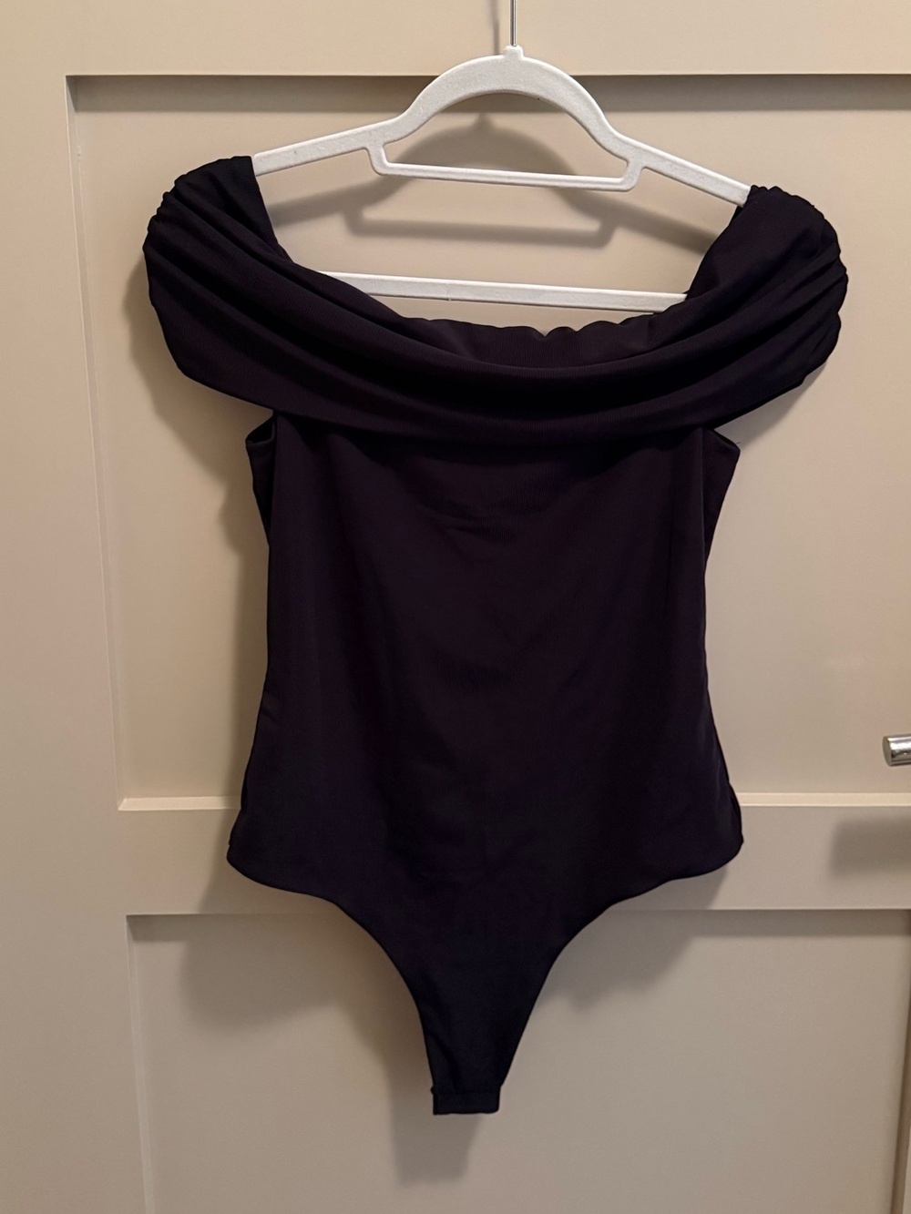 AFRM Black Off-Shoulder Bodysuit